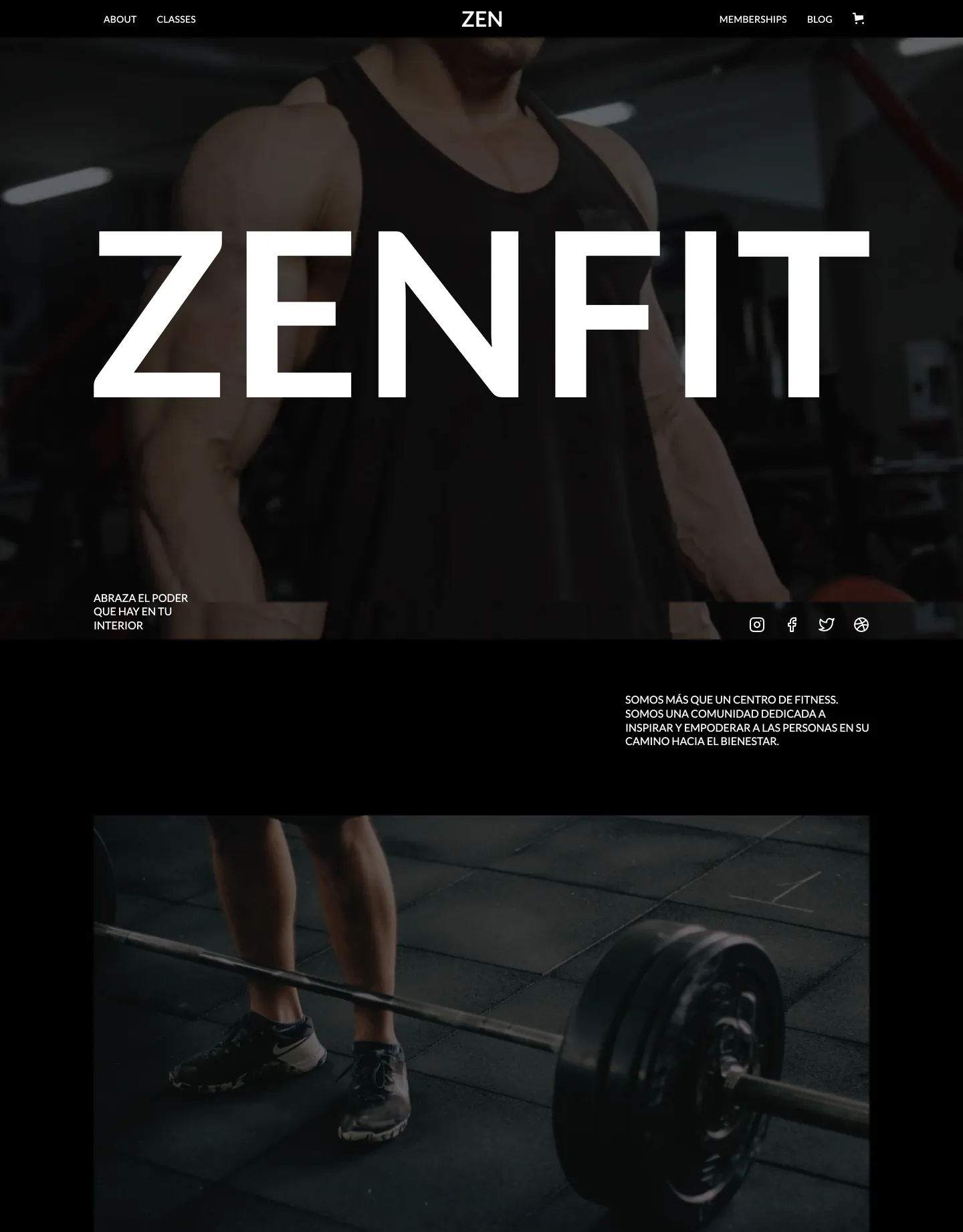 Diseño de página web para gimnasios